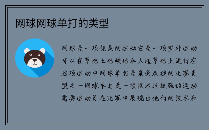 网球网球单打的类型